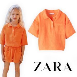 ZARA Kids | Orange | Textured Shirt